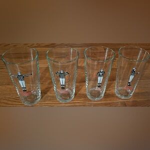 Libbey Dura Tuff - Referee Signal Glasses, Set of 4, EUC